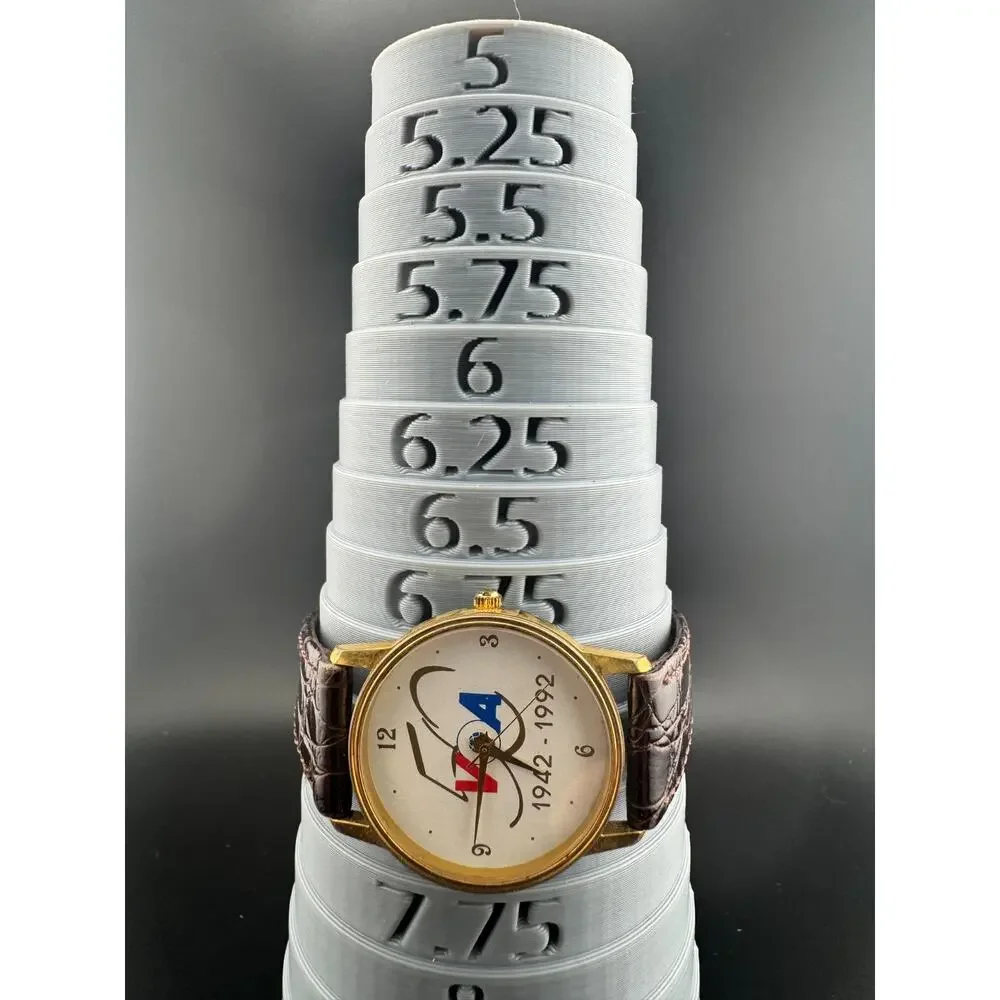 VOA 50th Anniversary 1942-1992 Gold-Tone Watch, Croc Band